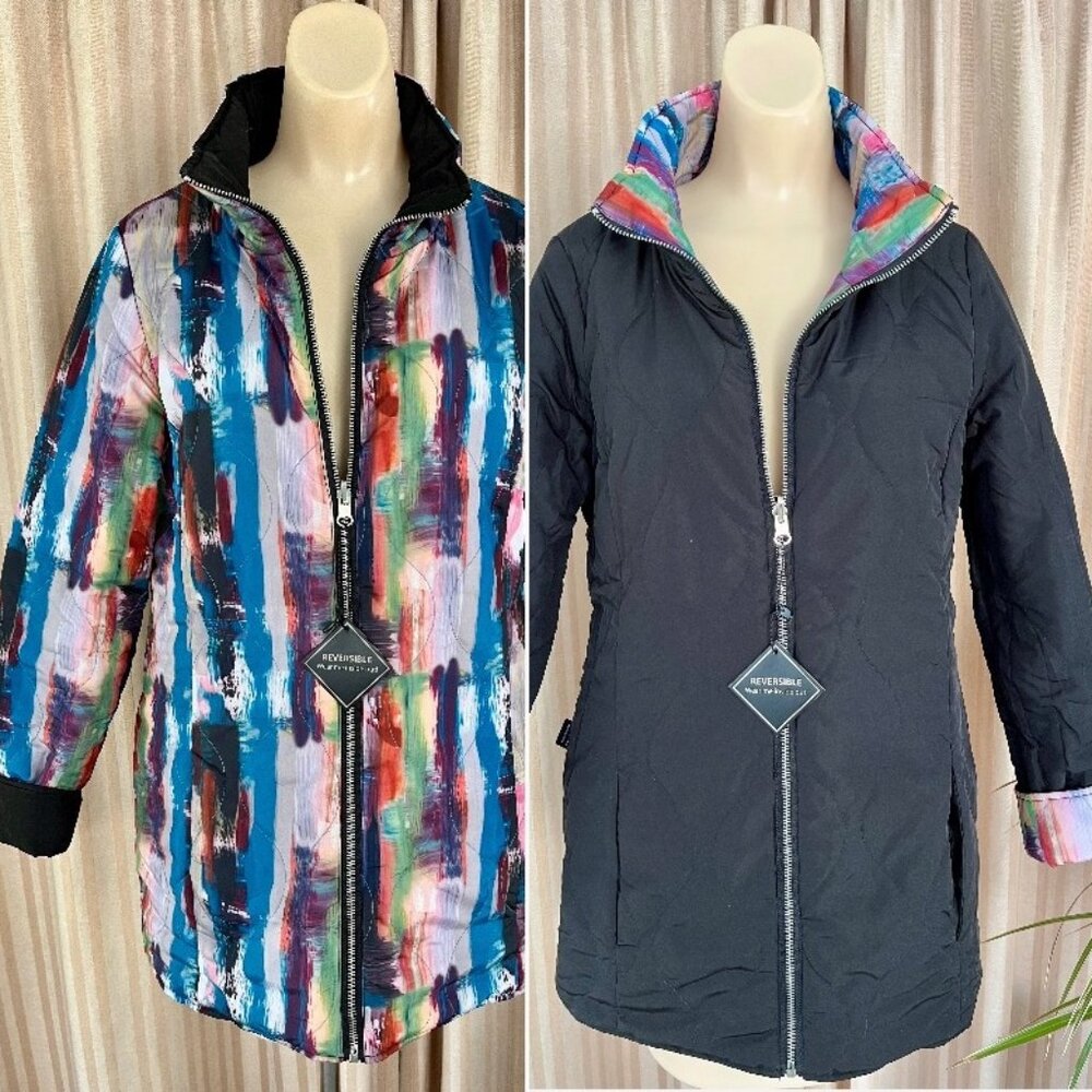 APNY reversible lightweight puffer jacket with two side pockets. New with tags.